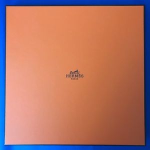 Authentic Hermès scarf box & ribbons